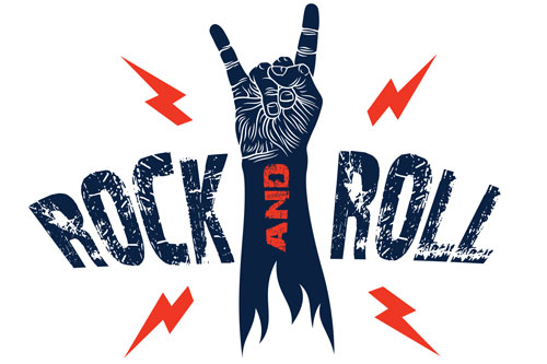 Illustration of a hand making a rock and roll sign