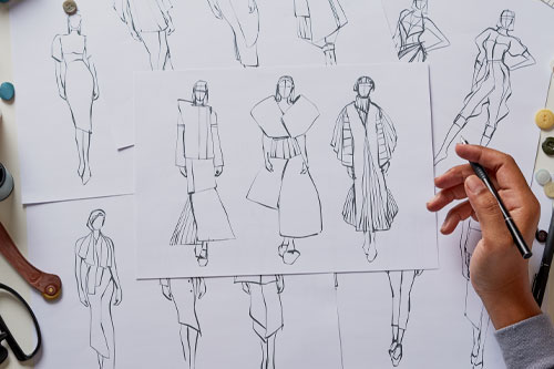 STLFashion Fashion designer stylish drawings sketches textile fabric material