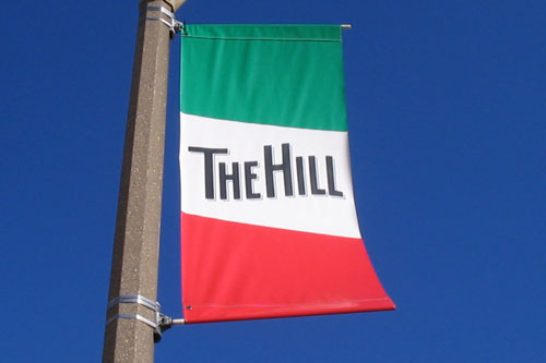 Light post banner at The Hill