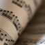 Close-up of sheet music