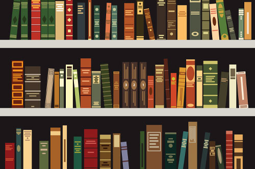 townhall illustration of books on a shelf